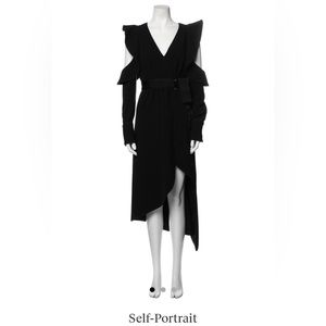 Self Portrait black wool dress size 2